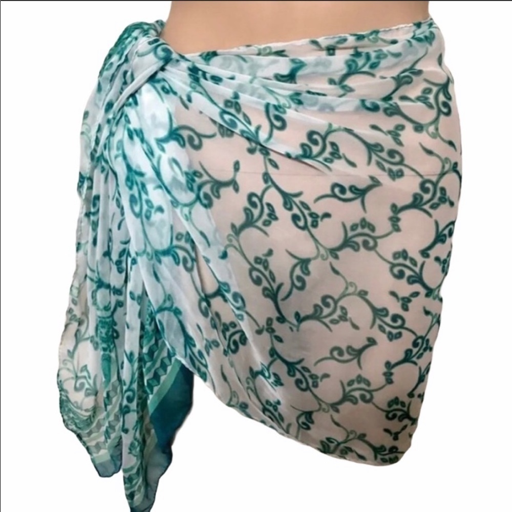Tropical Print Beach Sarong/ Scarf​